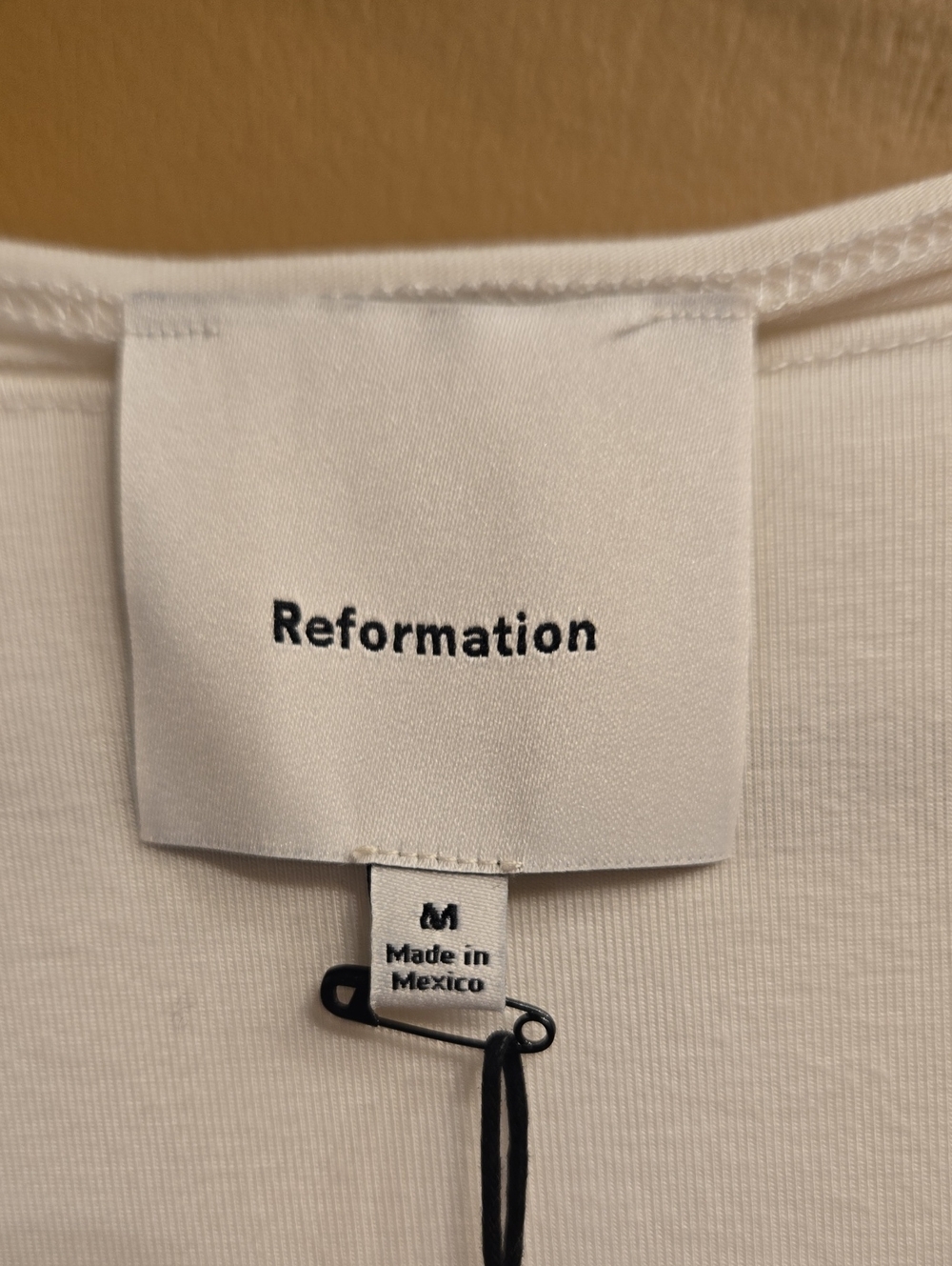 Reformation Avery Knit Flutter Sleeve Top Size Medium - Picture 6 of 9
